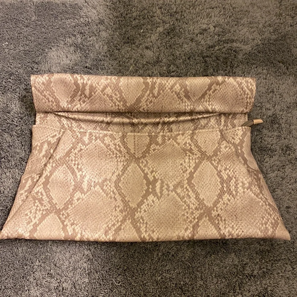 Faux Python Print Clutch - Picture 2 of 5
